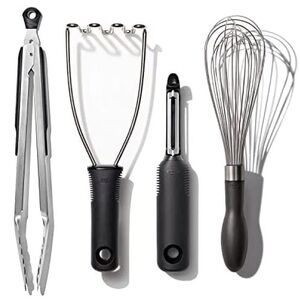 OXO Essential Tool 4-Piece Kitchen Gadget Set, 4 PC, Stainless Steel